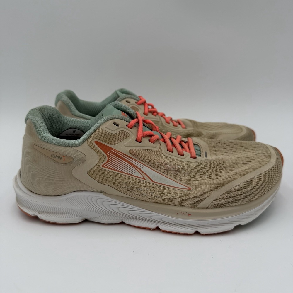 Altra Torin Women's Beige with Coral and Sage Athletic Shoes